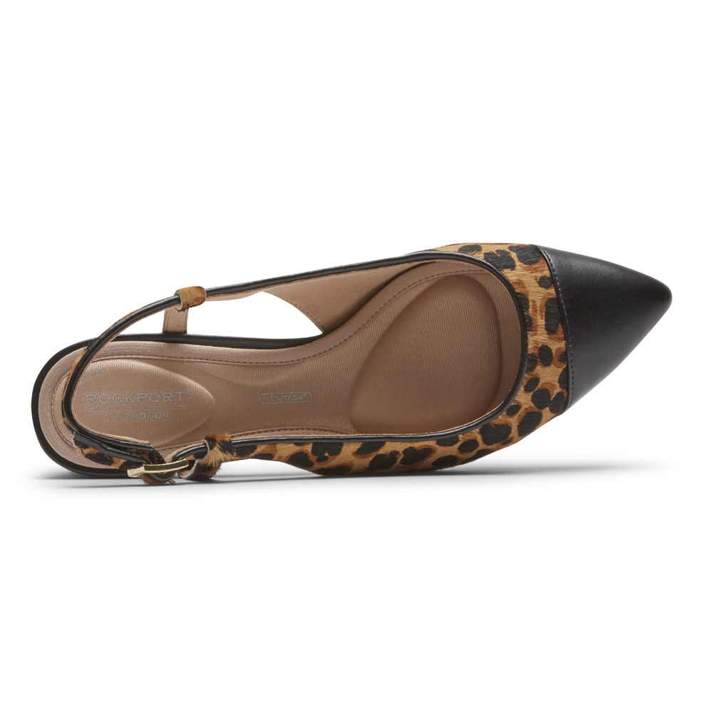 Rockport Womens Slingback Leopard - Total Motion Salima Posted - UK 741-ICNTVB